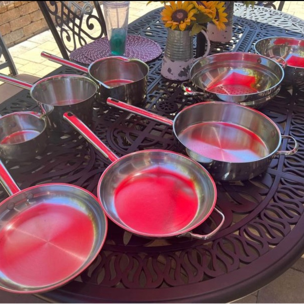 8 PC Wolfgang Puck Bistro Collection Stainless Cookware